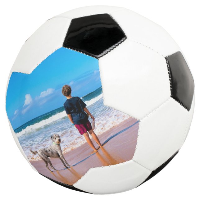 Custom Photo Soccer Ball Gift with Your Photos (Three Quarter)