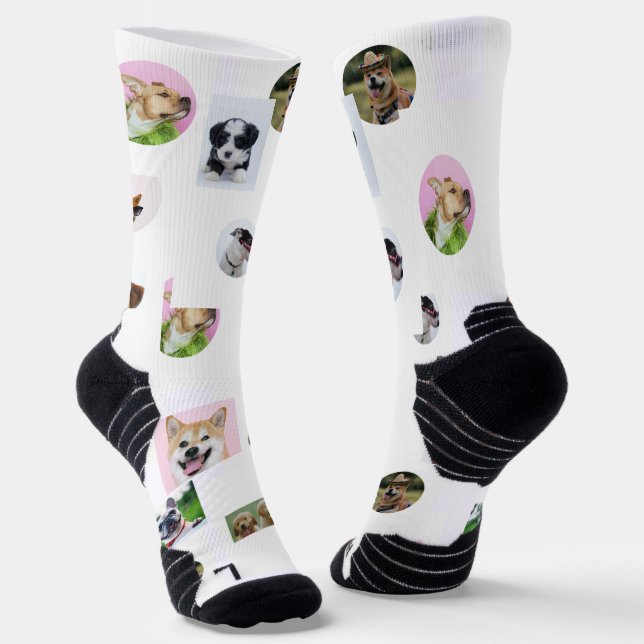 Custom photo socks with super cute pets (Angled)