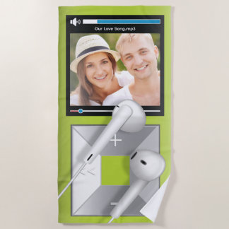 Custom Photo & Song Name MP3 Player Beach Towel