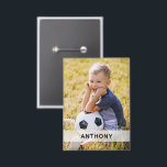 Custom Photo Sports  Button<br><div class="desc">Support your child's sports with this custom button featuring their photo and customised with their name. Available in a variety of sizes. Grab one for yourself,  siblings and grandparents.</div>