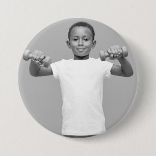Custom photo sports button / pin
