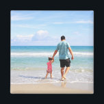 Custom Photo. Square Fridge Magnet. Magnet<br><div class="desc">Turn a Vacation,  Family moment etc,  into a keepsake. Add the photo of your choice,  and have it pride of place in your Kitchen. Makes a lovely little keepsake.</div>