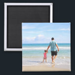 Custom Photo. Square Fridge Magnet. Magnet<br><div class="desc">Turn a Vacation,  Family moment etc,  into a keepsake. Add the photo of your choice,  and have it pride of place in your Kitchen. Makes a lovely little keepsake.</div>