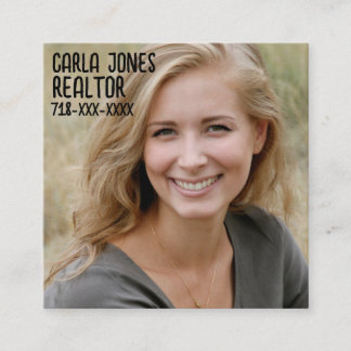  CUSTOM PHOTO SQUARE MODERN  BUSINESS CARD