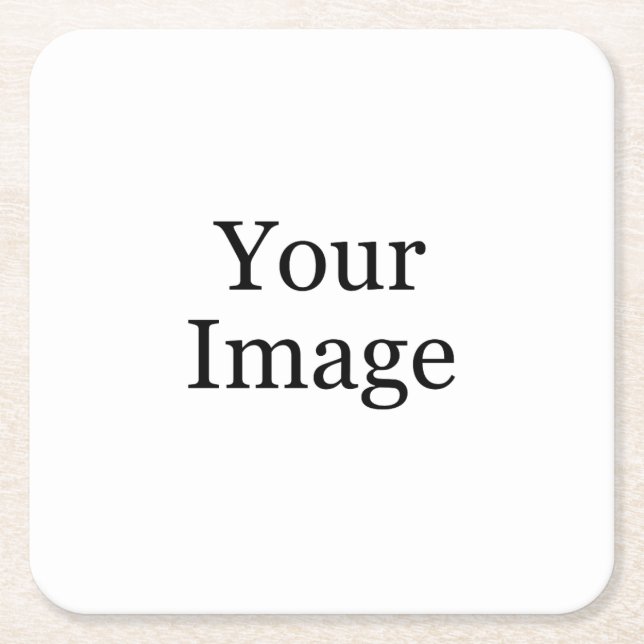 Custom Photo Square Paper Coaster (Front)