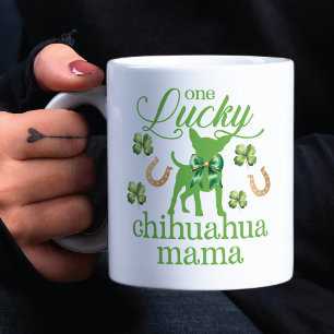 Custom Photo St. Patrick's Lucky Chihuahua mama  Coffee Mug