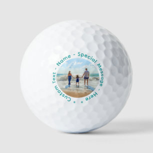 Custom Photo Stamps Golf Balls Personalised Text
