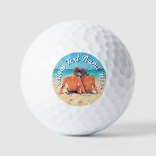 Custom Photo Stmps Golf Balls Personalised Text
