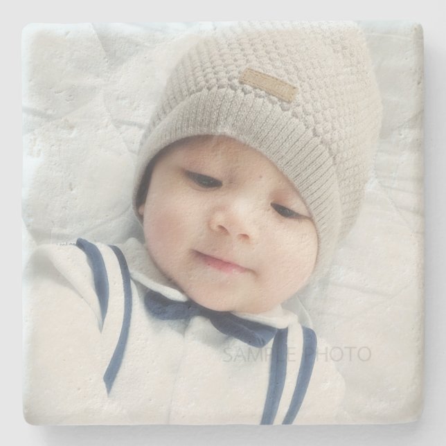 Custom Photo Stone Coaster (Front)