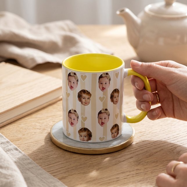 Custom Photo Stripe Cup | Baby Face Cute (Creator Uploaded)