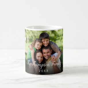 Custom Photo Stylish Script Name Date Coffee Mug