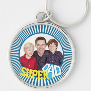 Custom Photo Super Dad Comic Book Key Ring