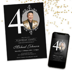 Custom Photo Surprise 40th Birthday Party Invitation