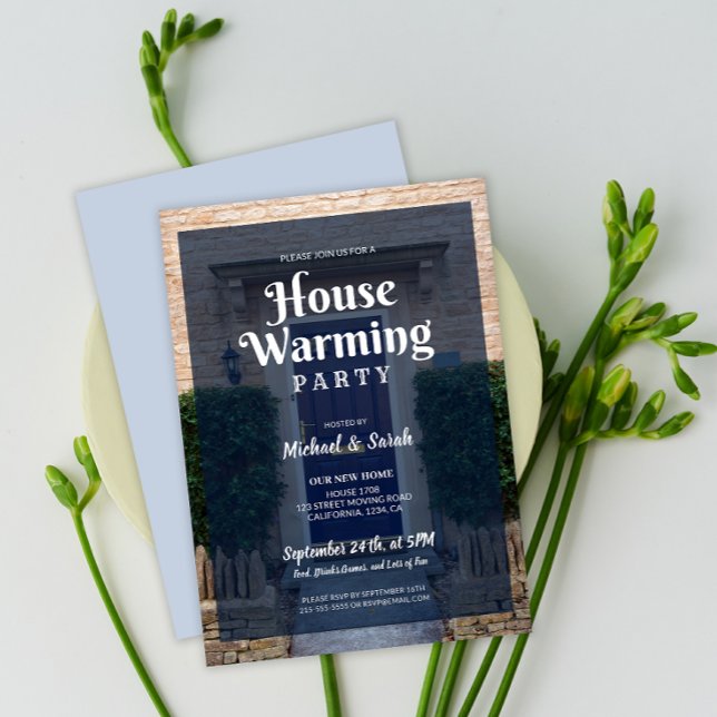 Custom Photo Sweet Home Housewarming Party Invitation (Custom Photo Sweet Home Housewarming Party Invitation)