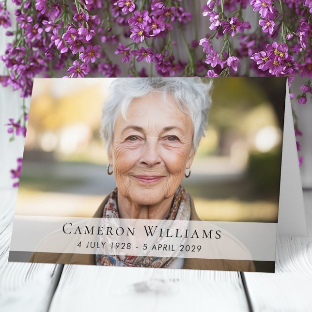 Custom photo sympathy bereavement thank you folded card (Custom photo sympathy bereavement thank you folded card)