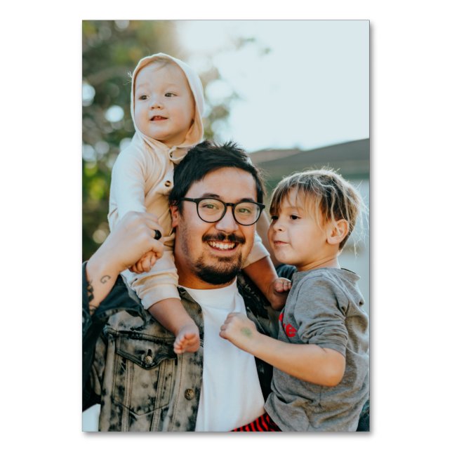 Custom Photo Table Number (Front)