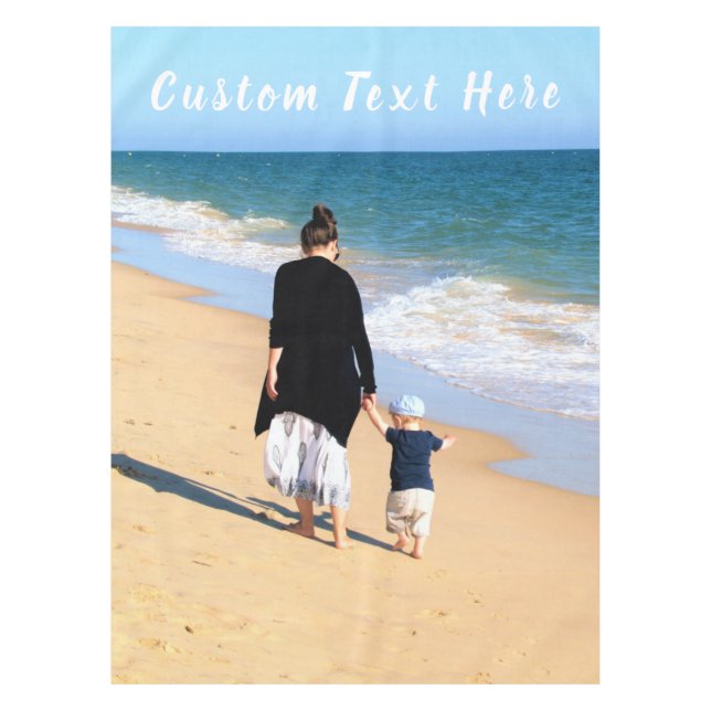 Custom Photo Tablecloth with Your Photos and Text (Front)