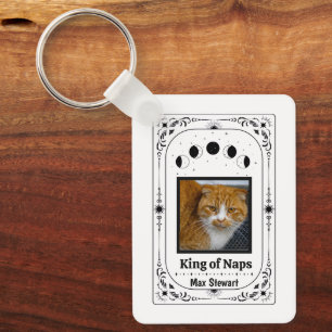 Custom Photo Tarot Cat Lover Keepsake Pet Mum Gift Key Ring