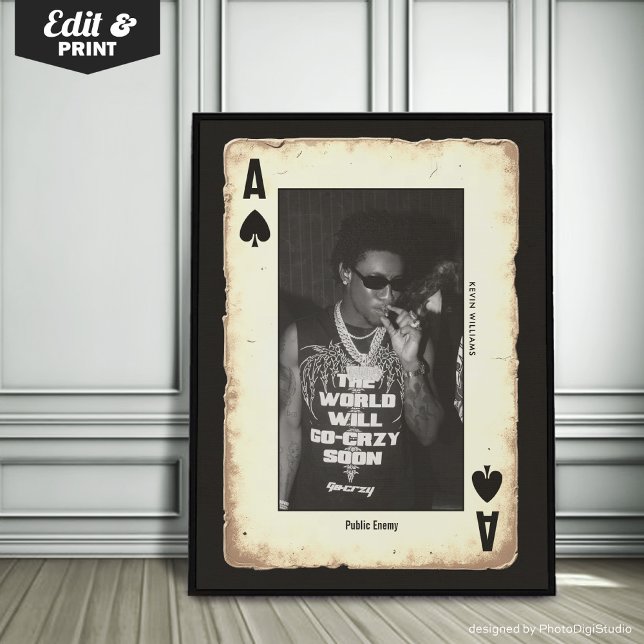 Custom Photo Teen Wall Art, Poker Ace of Spades Poster (Custom Photo Teen Wall Art, Poker Ace of Spades Poster)