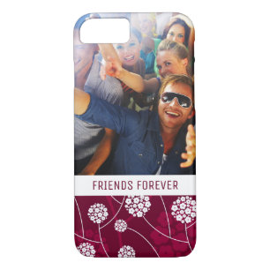 Custom Photo & Text Abstract floral pattern iPhone 8/7 Case