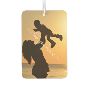 Custom Photo Text Air Freshener - I Love You MOM