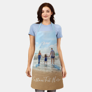 Custom Photo Text Apron Unique Your Family Design