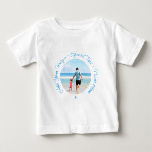 Custom Photo Text Baby T-Shirt Your Family Photos
