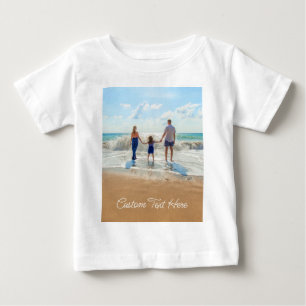 Custom Photo Text Baby T-Shirt Your Photos Design