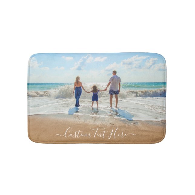 Custom Photo Text Bath Mat Your Own Design (Front)