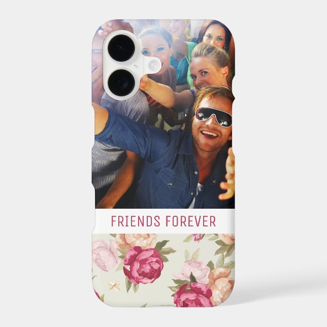 Custom Photo & Text Beautiful Peony Pattern (Back)