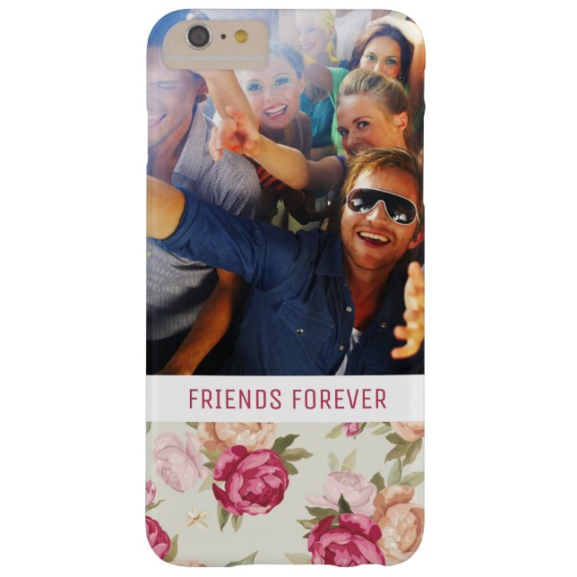 Custom Photo & Text Beautiful Peony Pattern Case-Mate iPhone Case (Back)