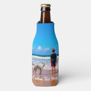 Custom Photo Text Bottle Cooler Your Pet Photos