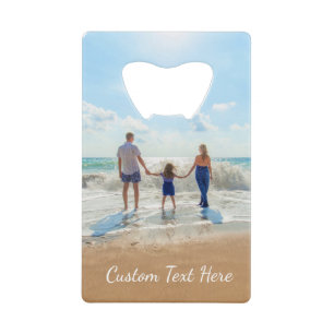 Custom Photo Text Bottle Opener Your Family Design