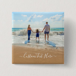Custom Photo Text Button Your Favourite Photos