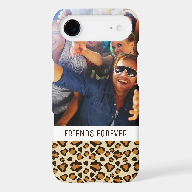 Custom Photo & Text Cheetah skin pattern Case-Mate iPhone Case (Back)