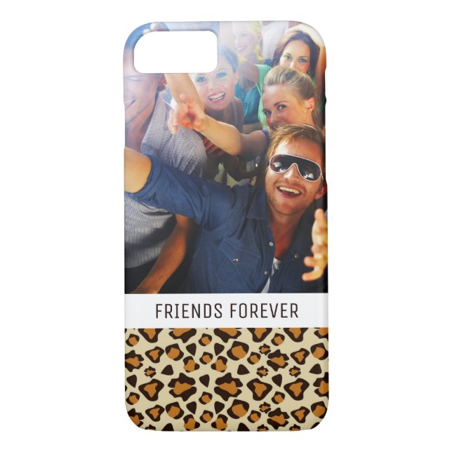 Custom Photo & Text Cheetah skin pattern Case-Mate iPhone Case (Back)