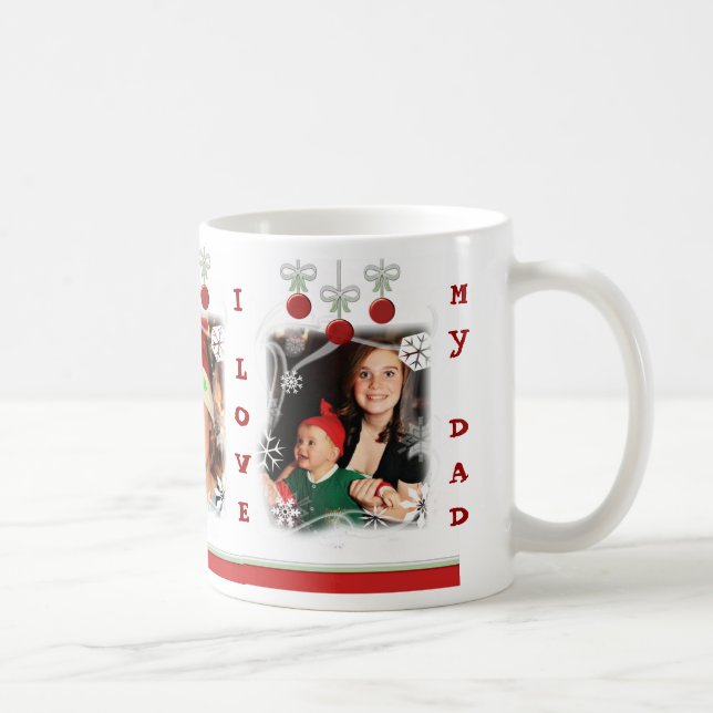 Custom Photo & Text Christmas Dad / Mum Mug (Right)
