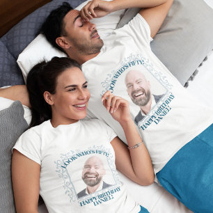 Custom Photo Text   Create Your Own 50th Birthday T-Shirt