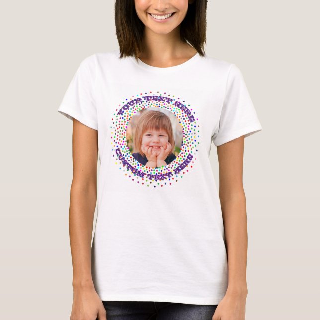 Custom Photo Text |  Create Your Own Cute Kid T-Shirt (Front)