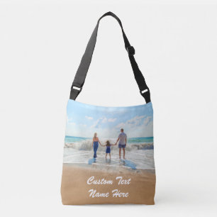 Custom Photo Text Crossbody Bag Your Photos Gift