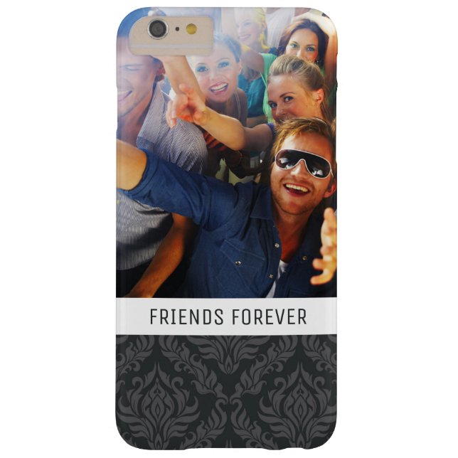 Custom Photo & Text Damask Pattern 6 Case-Mate iPhone Case (Back)