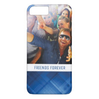 Custom Photo & Text Dark blue hi-tech background