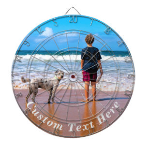 Custom Photo Text Dart Board - Your Summer Design