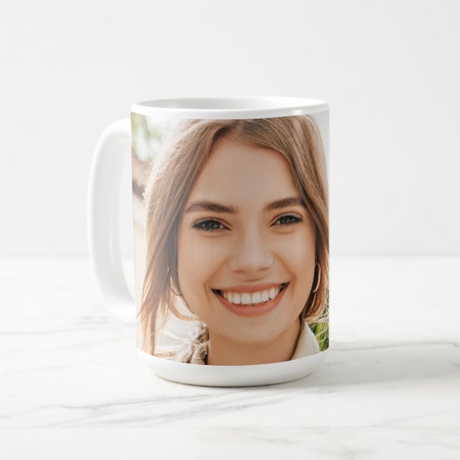 Custom Photo Text Design Your Own  Coffee Mug (Front Left)