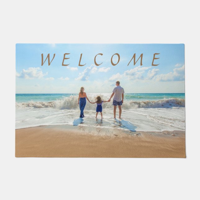 Custom Photo Text Doormat Your Design - Welcome (Front)