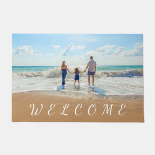Custom Photo Text Doormat Your Own Design Welcome