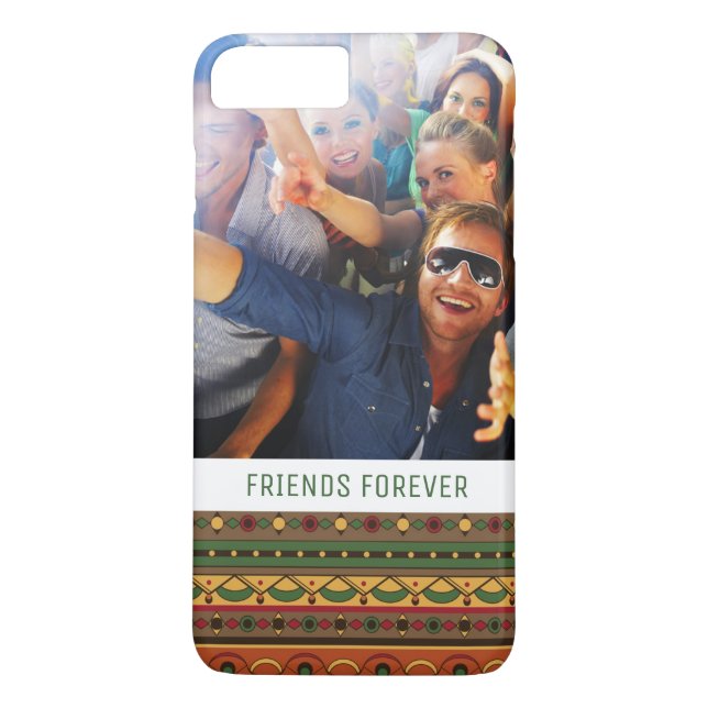 Custom Photo & Text Ethnic background Case-Mate iPhone Case (Back)
