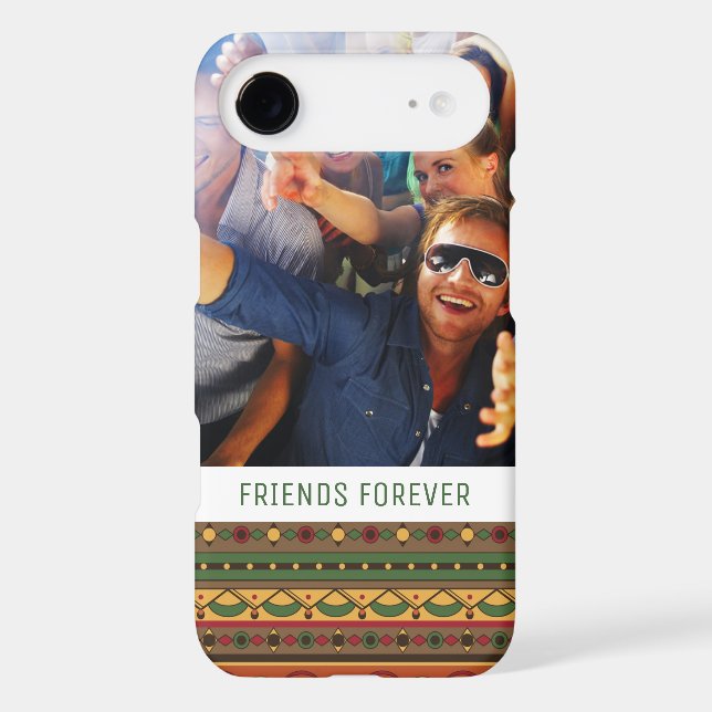 Custom Photo & Text Ethnic background Case-Mate iPhone Case (Back)