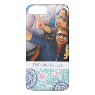 Custom Photo & Text Ethnic Paisley Pattern iPhone 8 Plus/7 Plus Case