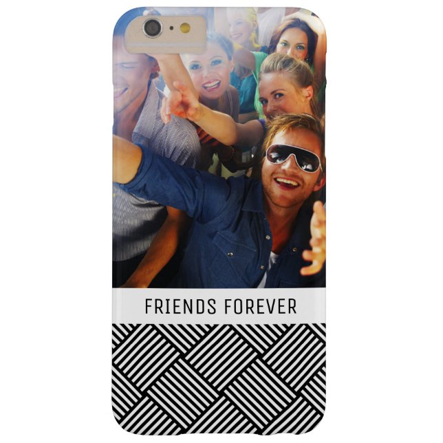 Custom Photo & Text Geometric checked texture Case-Mate iPhone Case (Back)